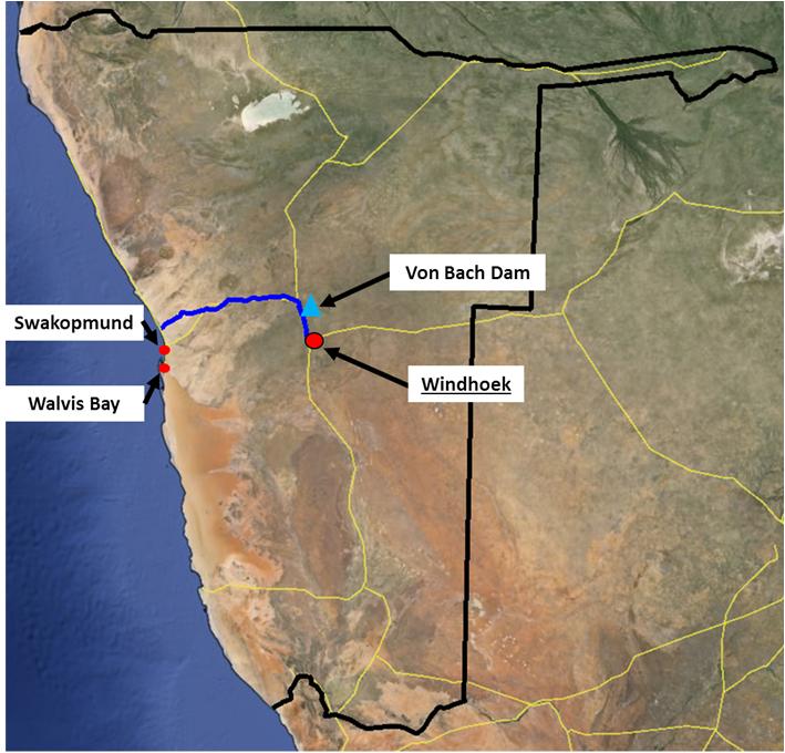 Development Corridors The Idea Using the Atlantic ocean s unlimited water supplies, and benefitting from Namibia s vast renewable energy resources and large under-developed tracts of land, create