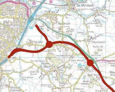 Preferred 8+NFS 2A/2B J25A Sat Nav J25 J25 73% of traffic HE Sign for J25 27% of traffic A378 Junction If move J25A further south west ( )