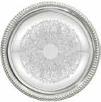 ChroME Serving Trays The classic gadroon edge and traditional engraving of these chrome-plated trays are perfect for tea and coffee service, as well as