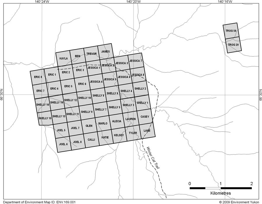 Appendix D - Existing Mineral Claims at Rusty Springs Property As identified on mineral claim maps 116K/08 and 116K/09 dated April 12, 2007, the Rusty Springs property includes the following quartz