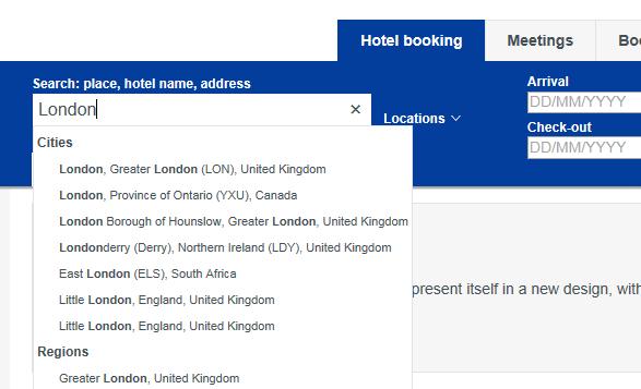 Hotel search Direct hotel search Search for a hotel in your destination or, alternatively, enter the name of the destination and hotel.