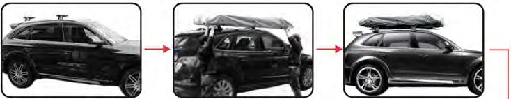 Please be noted, when the distance between roof rack and car roof is less than 4cm, the short balts MBx30