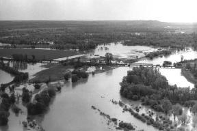 Floods on the Drava river in July 1972