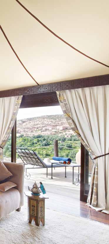BERBER TENT WITH PRIVATE JACUZZI Perched on the hillside overlooking a pretty valley below,