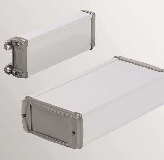 The BOS-Ecoline enclosure system combines the custom sizing advantages of aluminium profiles with the cost effectiveness of BOS-Ecoline ABS plastic end lids to create a robust enclosure that can be