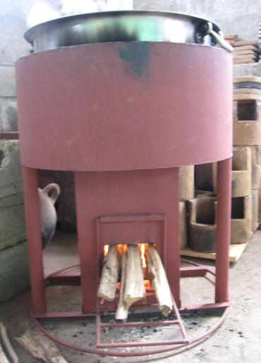 The chimney institutional rocket stove was also tested using the same SF HEP protocol.