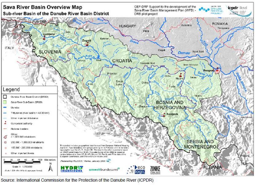 Untapped potential of productive water uses and need for building resilience in the Sava and Drina Corridors GDP per cap Non EU members: US$5,000-6,500 EU members: US$13,000 (Croatia) - US$24,000