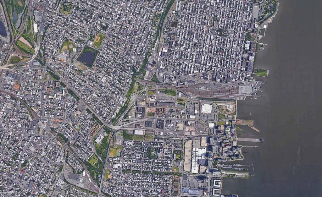 Market Aerial 7,000 Students TREET N STRE ET 6TH S WASH INGTO PERSHING FIELD PARK Hoboken Terminal & Rail Yard LCOR Redevelopment Est.