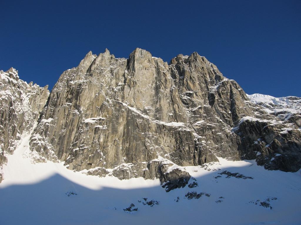 The east face rock buttress.