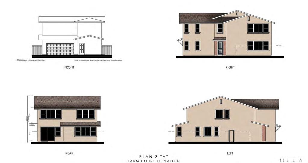 RENDERINGS/FLOOR PLANS plan 3 A farmhouse elevation