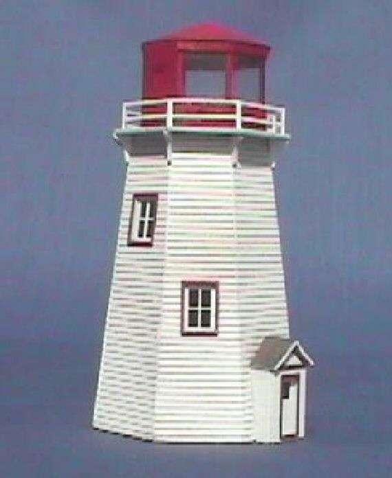 Laser cut N-Scale structure for model railroad: Lighthouse SMD-N-204 Lighthouses were used along shore line as a navigational aid.