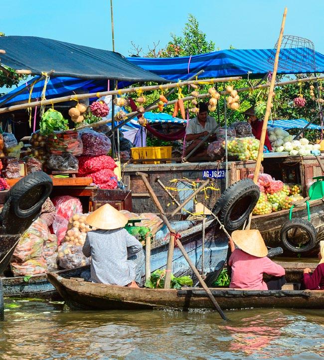 29 PLAN YOUR TRIP Itineraries Cai Rang Floating Market, (p365) Can Tho From Phu Quoc, fly (or bus it) back to HCMC, then head north into the southcentral highlands via a night in Cat Tien National