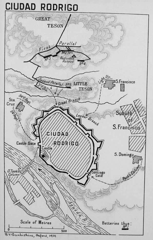 FIGURE 4 Map of the British Siege of Ciudad Rodrigo in 1812.