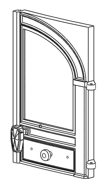 (SCPCN07NDSK) Right Hand Door (CH06/003) Door Glass (CH06/018) Door