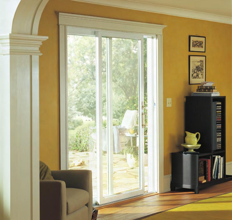 Perma-Shield Gliding Patio Doors and Perma-Shield doors combine the strength and thermal insulation of a natural wood core with the protection of low-maintenance vinyl cladding inside and out.