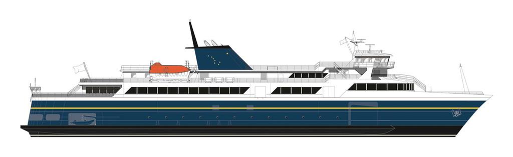 DAYBOAT ALASKA CLASS FERRIES Construction contract signed early October 2014 Due 2018 Ferries will be 280-feet long Seat up to 300 passengers