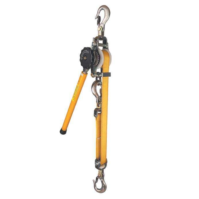 Pulling Distance: 26" - 79" (700-2000 mm) KN1500P-EX Howe Wire Tool Strap is made of tough Klein-Kord Swivel hook is forged steel with large opening Shank of hook is lengthened to