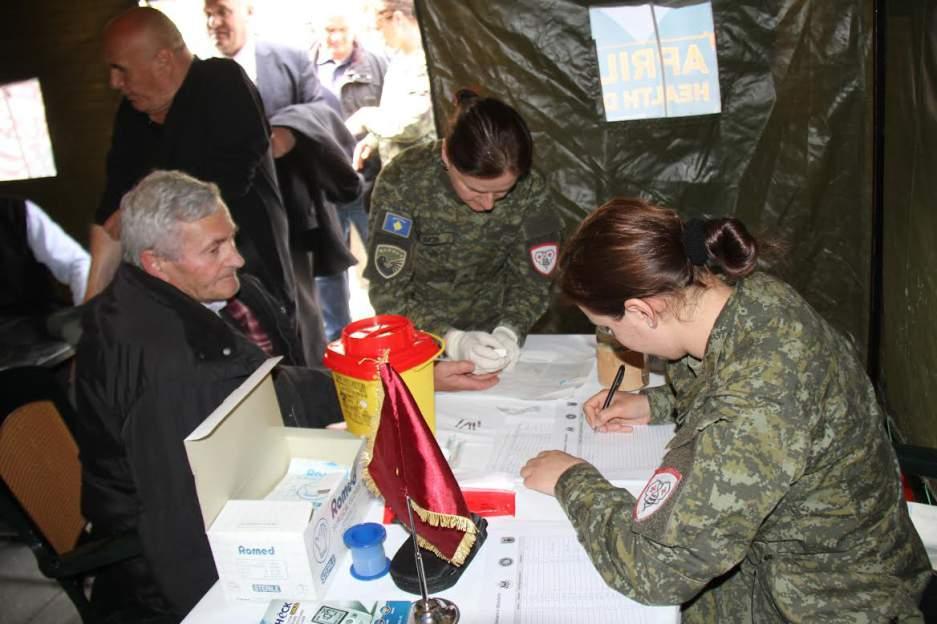 The KSF medical personnel show there twice a month and their work also is appreciated by local Serbian citizens who for a long time receive free various