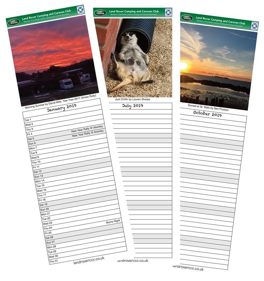 LRCCC 2019 Calendars After the fantastic success of last years charity calendar, we are pleased to announce that we have developed a new calendar for 2019.