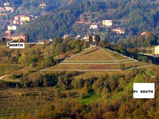 Montevecchia Hill No1 (southernmost) It appears to be the lowest hill, but not the smallest possible pyramid.