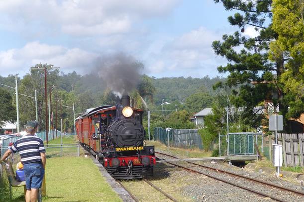 The steam train ride on Sunday from Ipswich Showground
