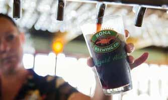 Committed to sustainability, Kona Brewing Company uses solar energy to power the brewery, uses recycled water in their on-site garden and even the