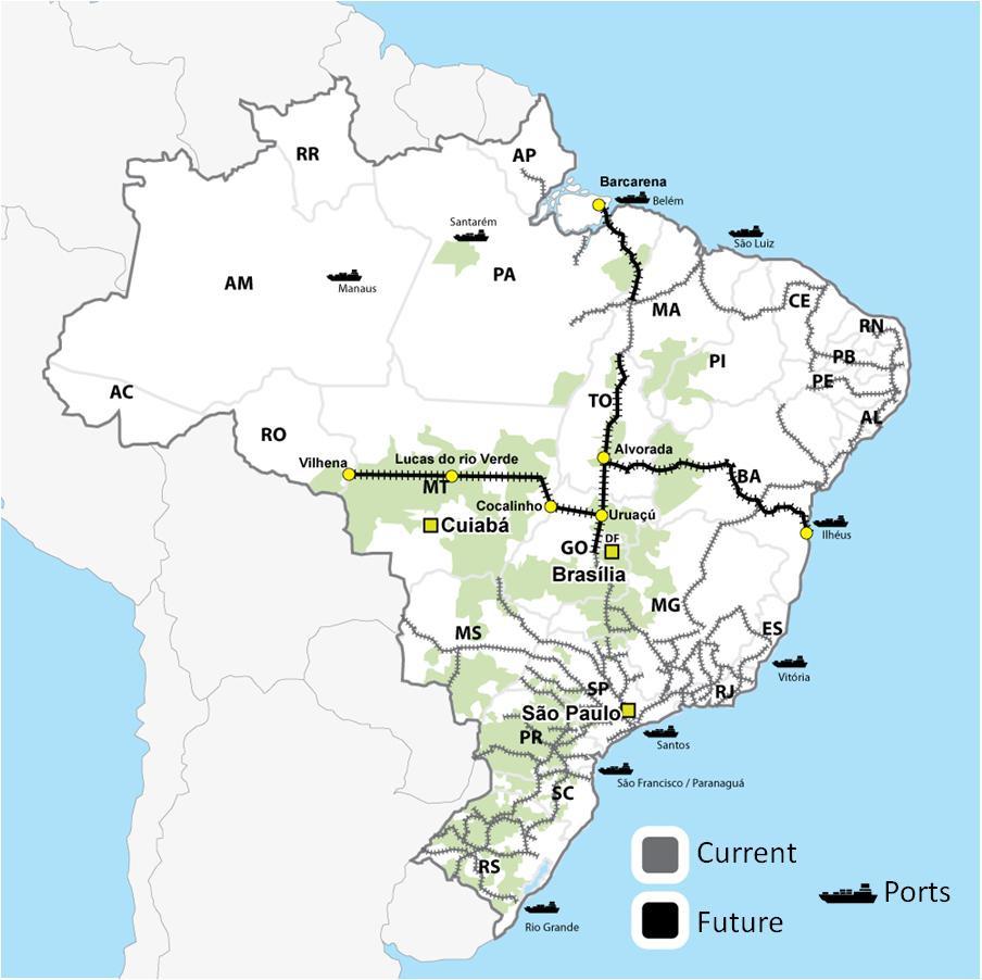 Brazil -Medium and Long term production and Export Brazilian Ports North 5%