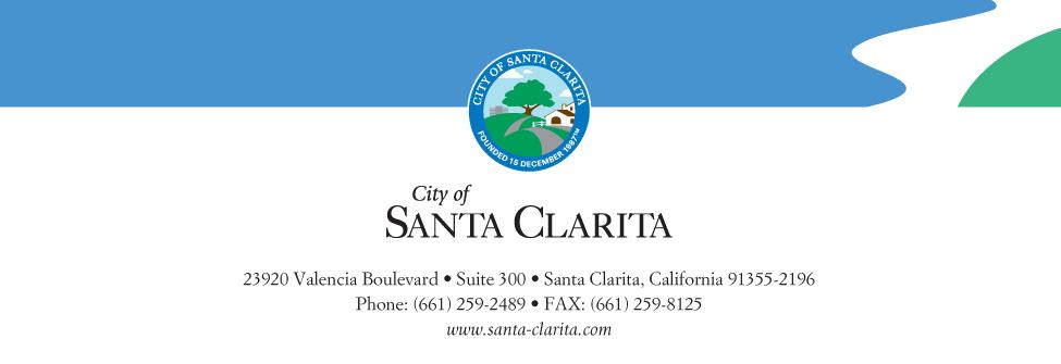 . The generated form will need to be changed as well. Dear Camp Clarita Parents: The City of Santa Clarita s, Recreation, and Community Services Department welcomes you to Camp Clarita!