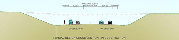 Typical cross-sections The proposed will consist of two