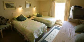 Each of the four ensuite bedrooms has colour TV, hairdryer, trouser