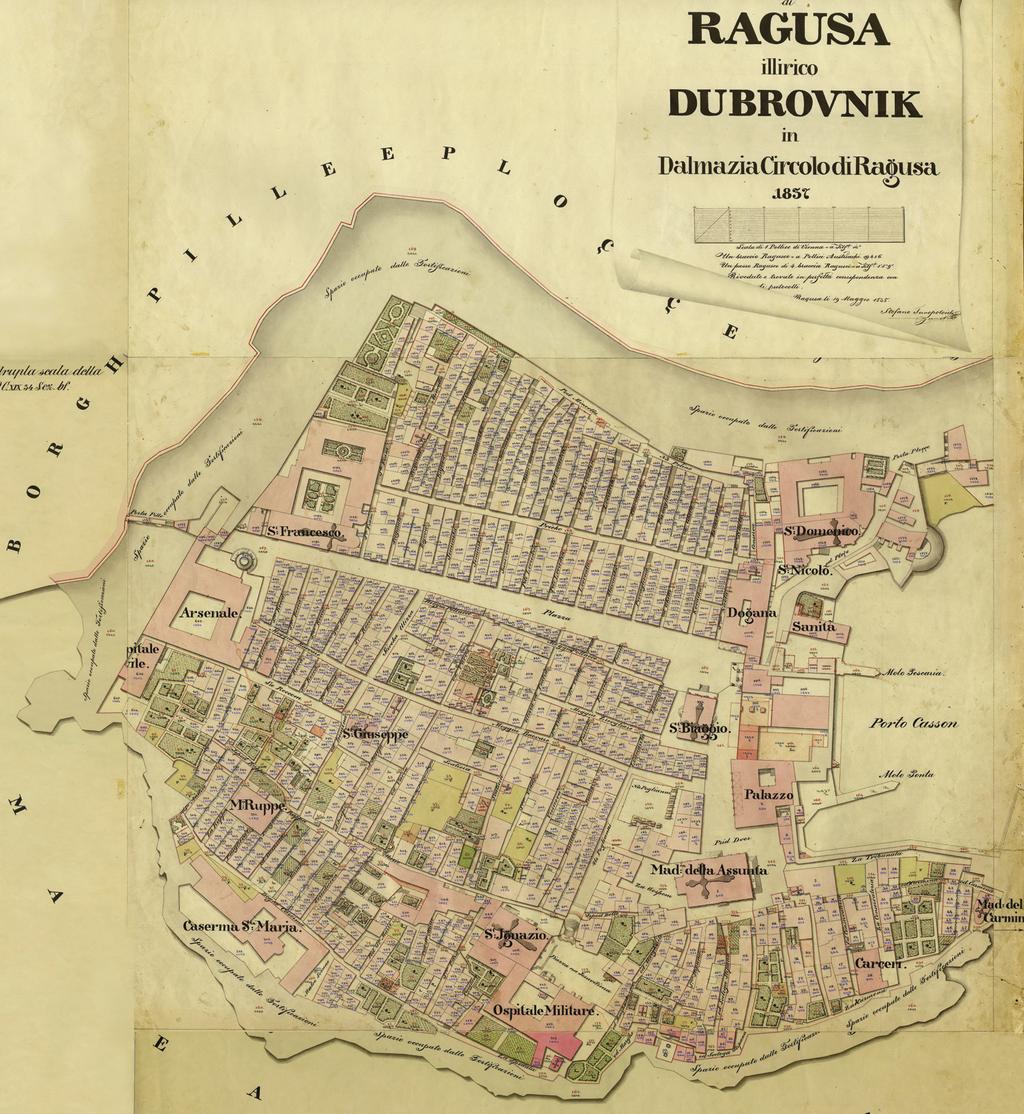 I. Lazarević, Spatial Distribution of Patrician Houses in the City of Dubrovnik... 135 Figure 2.