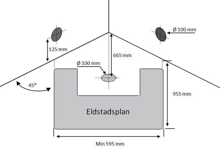 The illustrations to the right show the dimensions of the ready-made floor plate, which is available as an accessory.