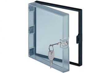 Different fronts allow the fitting of membrane keypads, the view of display elements, or the fitting of front panels.