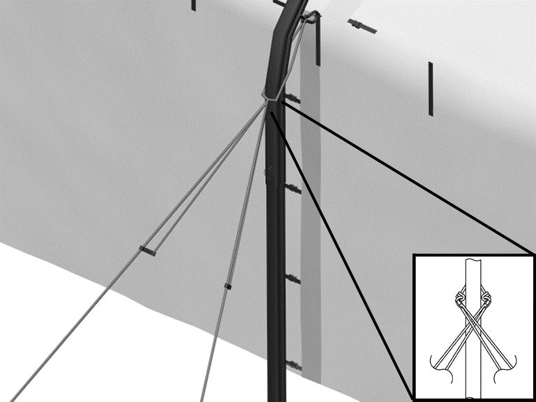 RAISING TYPE II TENT SYSTEM - continued TM 10-8340-240-12&P 0005 00 TENSIONING TYPE II TENT SYSTEM 1. Tensioning tent. Corners should be tensioned first. Tension one corner at a time. a. Start at a corner.