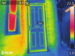 Our doors offer U Values between 0.9 and 1.5 The photos show the thermal efficiency of each of the doors we tested. The darker the blue, the less heat is being lost.