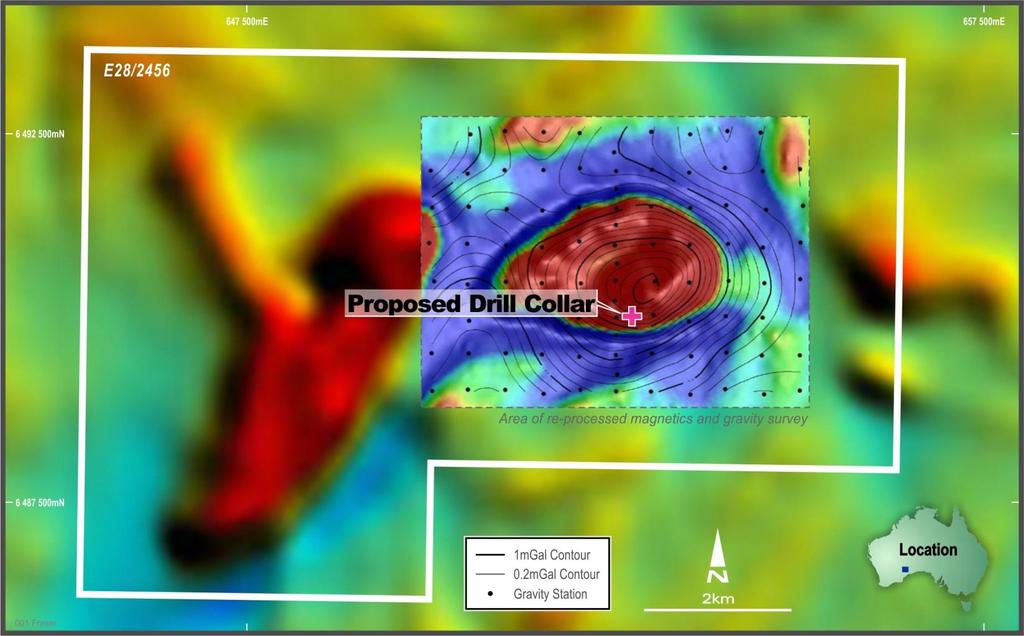Ramelius Resources Limited RIU Explorers Conference - February 2015 24 Exploration Fraser Range (WA) Coincident magnetic & gravity anomaly within Albany Fraser Province RC drill hole failed to