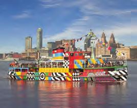Prepare To Be Dazzled Created by Sir Peter Blake, eye-catching motifs cover the boat s exterior.