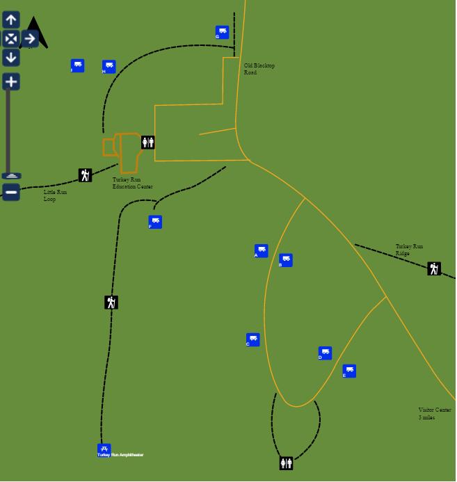 Turkey Run Ridge Campground - Site Information Campsites I, H Campsite G Camping at Turkey Run Ridge, Site H and I Turkey Run Ridge Group Campground (TRR) is a wooded camping facility for organized