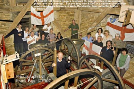 Ringers scoop 1,000 National Prize Staplehurst Bellringers have won 1000 in a competition organised by Charles Wells, the brewers of Bombardier, which features the St.