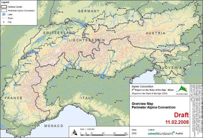 The Convention International treaty for the protection of the Alps Signed in November 1991 by 8 Alpine States: Germany, France, Italy, Liechtenstein, Monaco, Austria, Switzerland, Slovenia and the