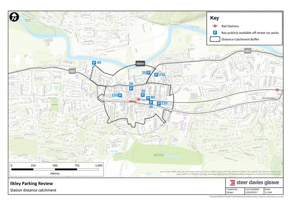 Ilkley Parking Review Report Figure 4.1: On- street survey zone and off- street car parks On- street interview and online questionnaire survey 4.