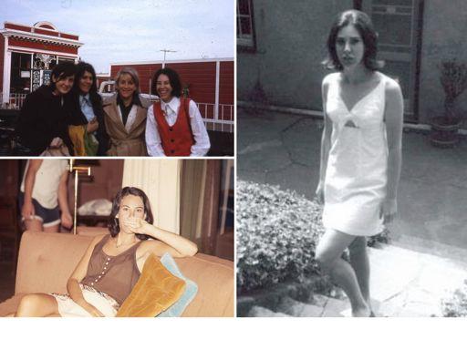 (top left) Visiting the 1970 Seattle Fair with friends she met in