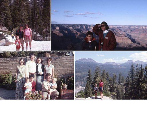 (top right) Mom took me to the Grand Canyon one year while Dad was on a