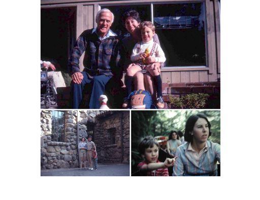 (top) Grandpa 'D', Mom, and Matt with the doll named "Cal," 1981.