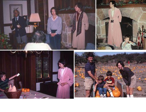 (top left) Christmas 1982. (bottom left) Mother's Day.