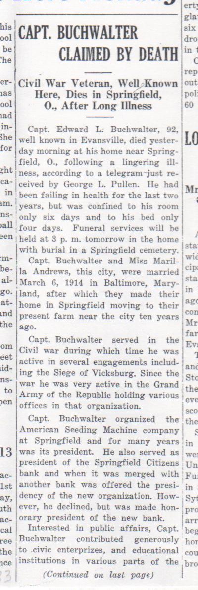 sin October 5, 1933, Evansville