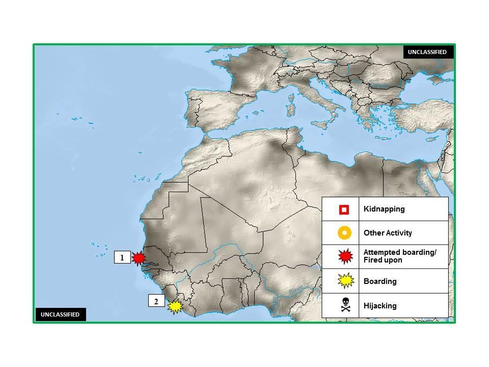 F. (U) WEST AFRICA Figure 3. West Africa Piracy and Maritime Crime 1.
