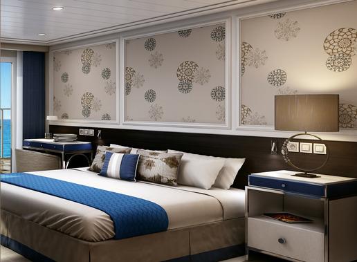 textile furnishings, finishes and interior decorations of cruise ships, creating curtains,