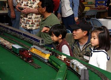 2011 Open House Meet. A wide variety of toy trains took turns on the layout.