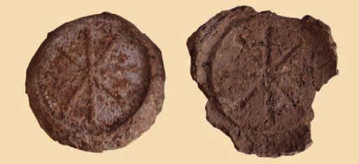 Several similar lime-mortar stoppers were found in the fill of units B.I.37 and B.I.42. The stoppers made of lime mortar and of marl clay may have been used with Mareotic amphorae.